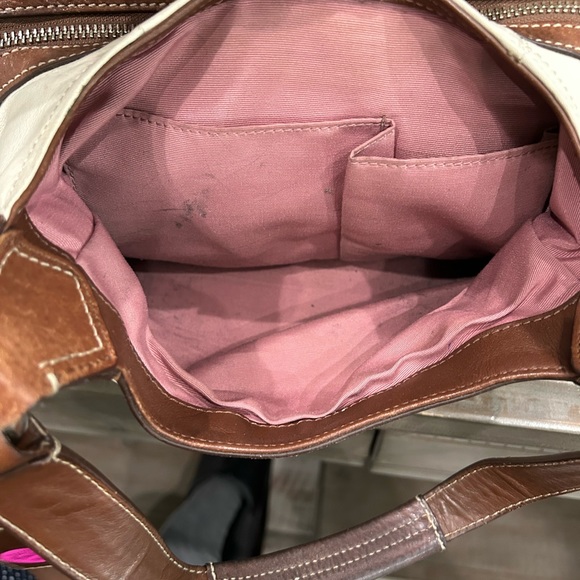 Authentic Coach White Leather Satchel/ Shoulder Handbag - Picture 10 of 15